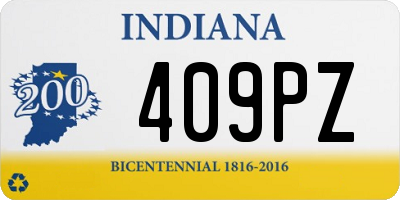 IN license plate 409PZ