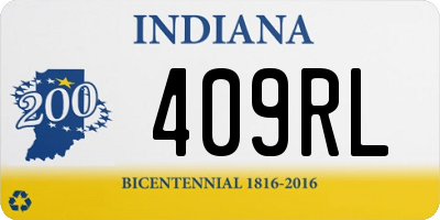 IN license plate 409RL