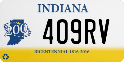 IN license plate 409RV