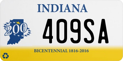 IN license plate 409SA