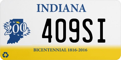 IN license plate 409SI