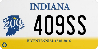 IN license plate 409SS