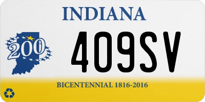 IN license plate 409SV