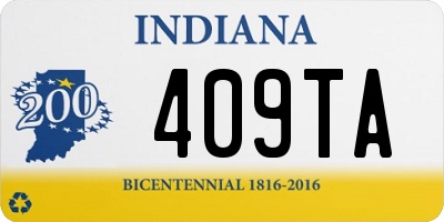 IN license plate 409TA