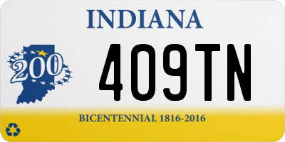 IN license plate 409TN