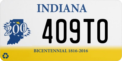 IN license plate 409TO