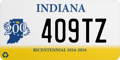 IN license plate 409TZ