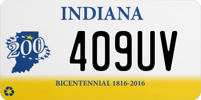 IN license plate 409UV
