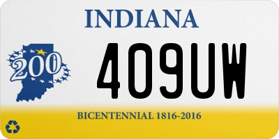 IN license plate 409UW