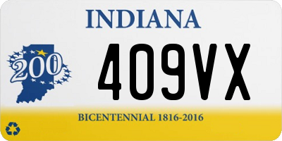IN license plate 409VX
