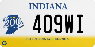 IN license plate 409WI