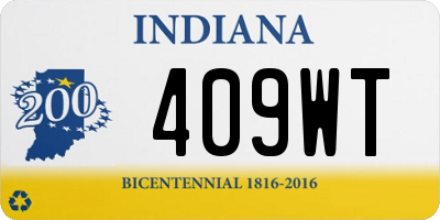 IN license plate 409WT