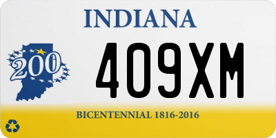 IN license plate 409XM