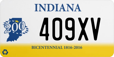 IN license plate 409XV