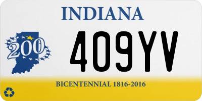 IN license plate 409YV