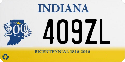 IN license plate 409ZL