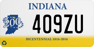 IN license plate 409ZU