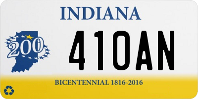 IN license plate 410AN