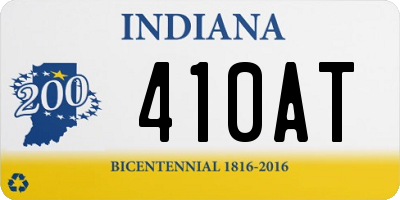 IN license plate 410AT