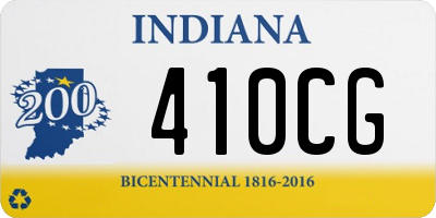 IN license plate 410CG