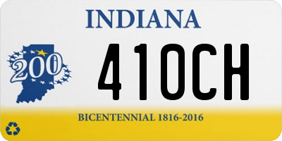 IN license plate 410CH