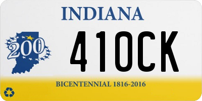 IN license plate 410CK