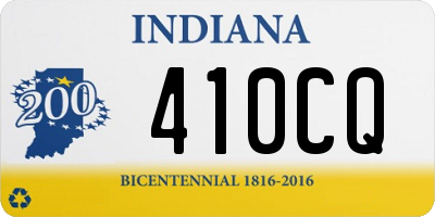 IN license plate 410CQ