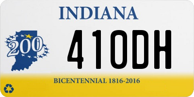 IN license plate 410DH