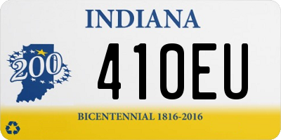 IN license plate 410EU