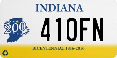 IN license plate 410FN