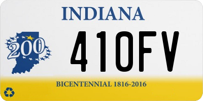 IN license plate 410FV