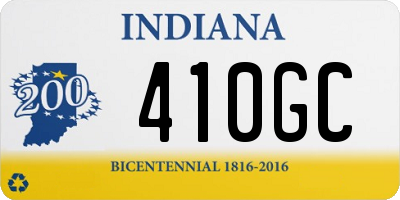 IN license plate 410GC