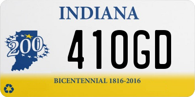 IN license plate 410GD