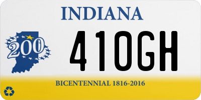 IN license plate 410GH