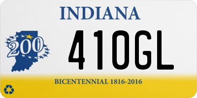 IN license plate 410GL