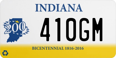 IN license plate 410GM