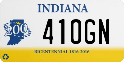 IN license plate 410GN