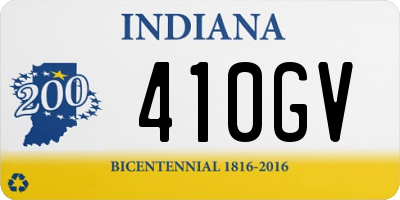 IN license plate 410GV