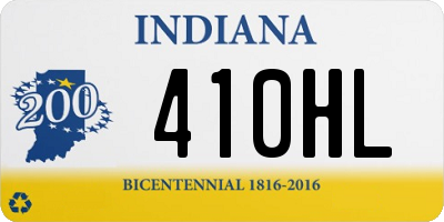 IN license plate 410HL