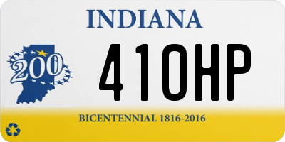 IN license plate 410HP