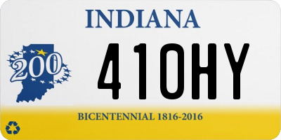 IN license plate 410HY