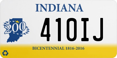 IN license plate 410IJ