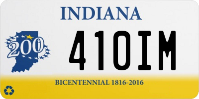 IN license plate 410IM