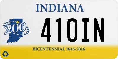 IN license plate 410IN