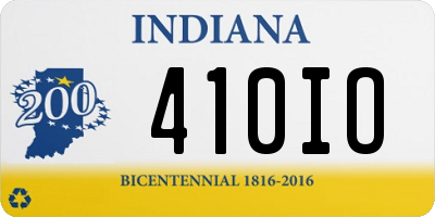 IN license plate 410IO