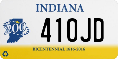 IN license plate 410JD