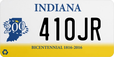 IN license plate 410JR