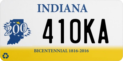 IN license plate 410KA