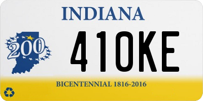 IN license plate 410KE