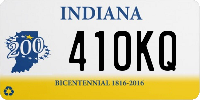 IN license plate 410KQ